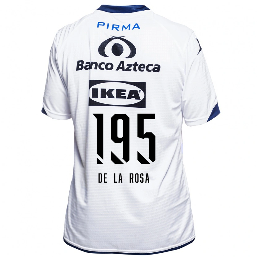 Danxen Hombre Camiseta Álvaro De La Rosa #195 Blanco Negro Azul 1ª Equipación 2026/27 La Camisa