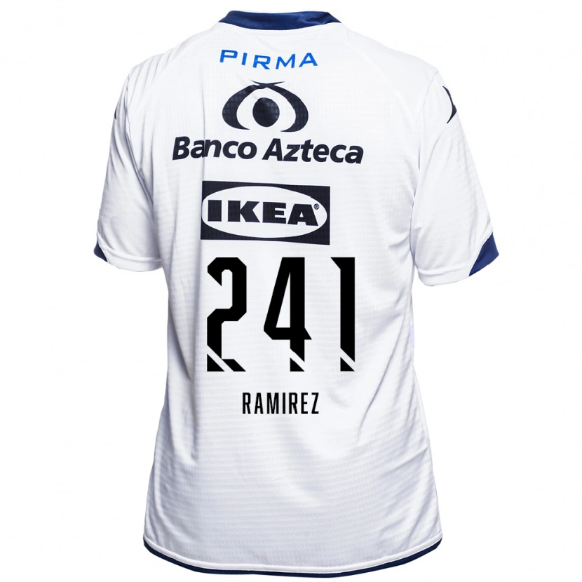 Danxen Hombre Camiseta Eduardo Ramírez #241 Blanco Negro Azul 1ª Equipación 2026/27 La Camisa