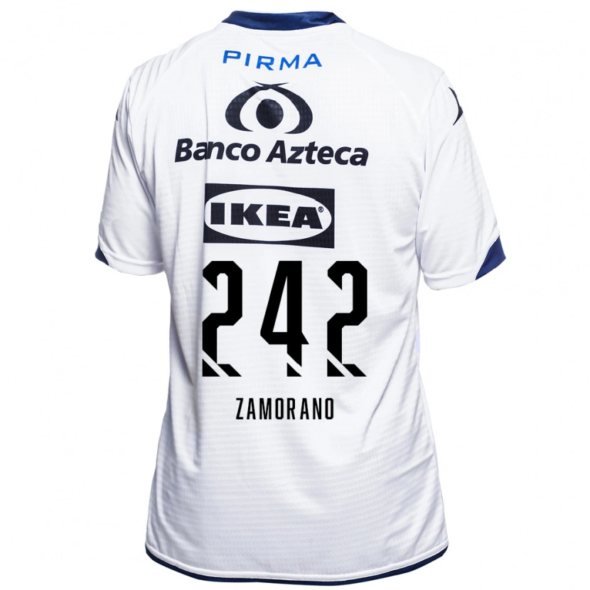 Danxen Hombre Camiseta Leonardo Zamorano #242 Blanco Negro Azul 1ª Equipación 2026/27 La Camisa