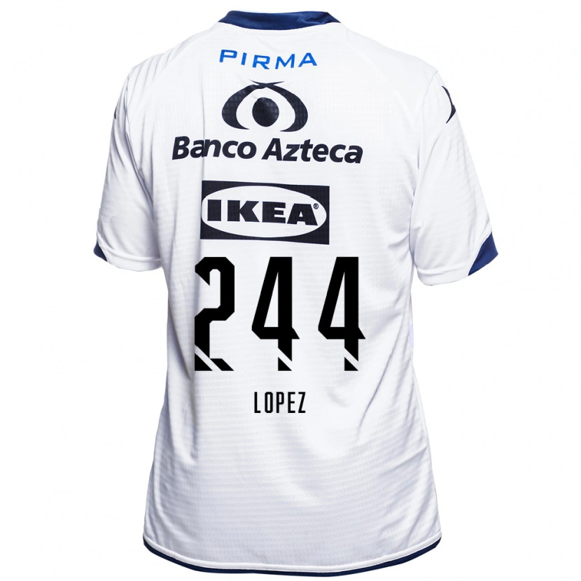 Danxen Hombre Camiseta Daniel López #244 Blanco Negro Azul 1ª Equipación 2026/27 La Camisa