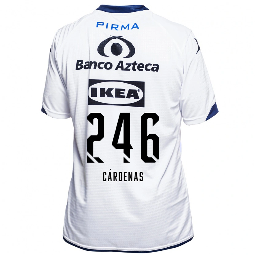 Danxen Hombre Camiseta Enrique Cárdenas #246 Blanco Negro Azul 1ª Equipación 2026/27 La Camisa