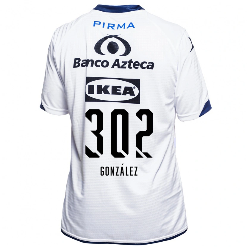 Danxen Hombre Camiseta Mateo González #302 Blanco Negro Azul 1ª Equipación 2026/27 La Camisa