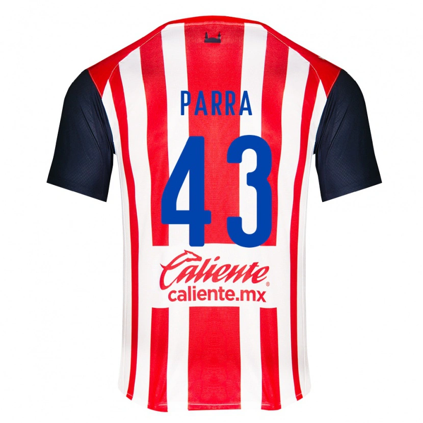 Danxen Hombre Camiseta Rodrigo Parra #43 Rojo Negro Blanco 1ª Equipación 2026/27 La Camisa