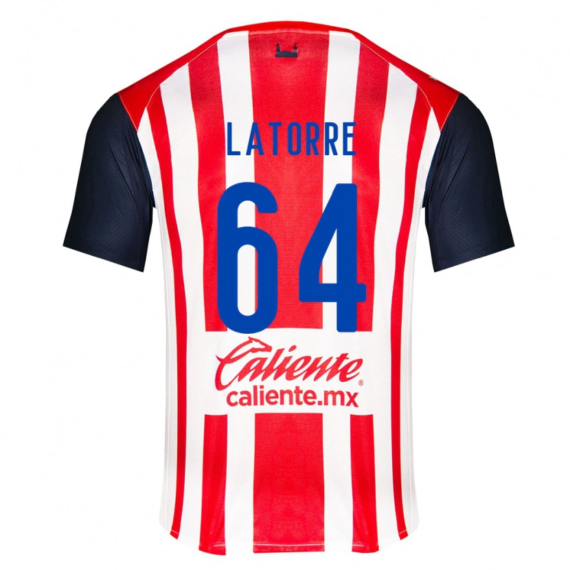 Danxen Hombre Camiseta Diego Latorre #64 Rojo Negro Blanco 1ª Equipación 2026/27 La Camisa