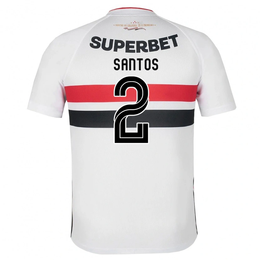 Danxen Hombre Camiseta Ruann Santos #2 Blanco Rojo Negro 1ª Equipación 2026/27 La Camisa