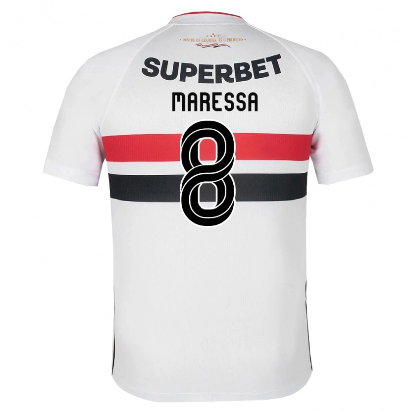 Danxen Hombre Camiseta Maressa #8 Blanco Rojo Negro 1ª Equipación 2026/27 La Camisa