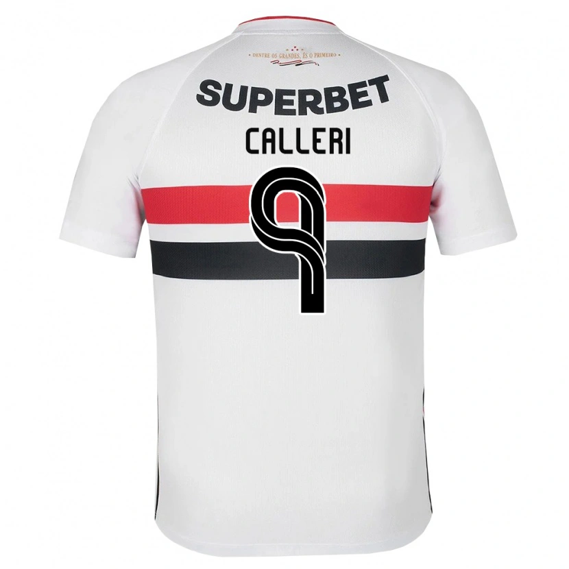 Danxen Hombre Camiseta Jonathan Calleri #9 Blanco Rojo Negro 1ª Equipación 2026/27 La Camisa