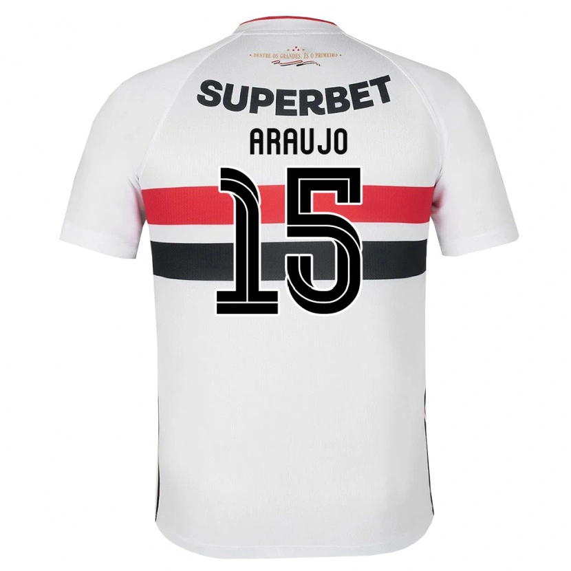 Danxen Hombre Camiseta Michel Araújo #15 Blanco Rojo Negro 1ª Equipación 2026/27 La Camisa
