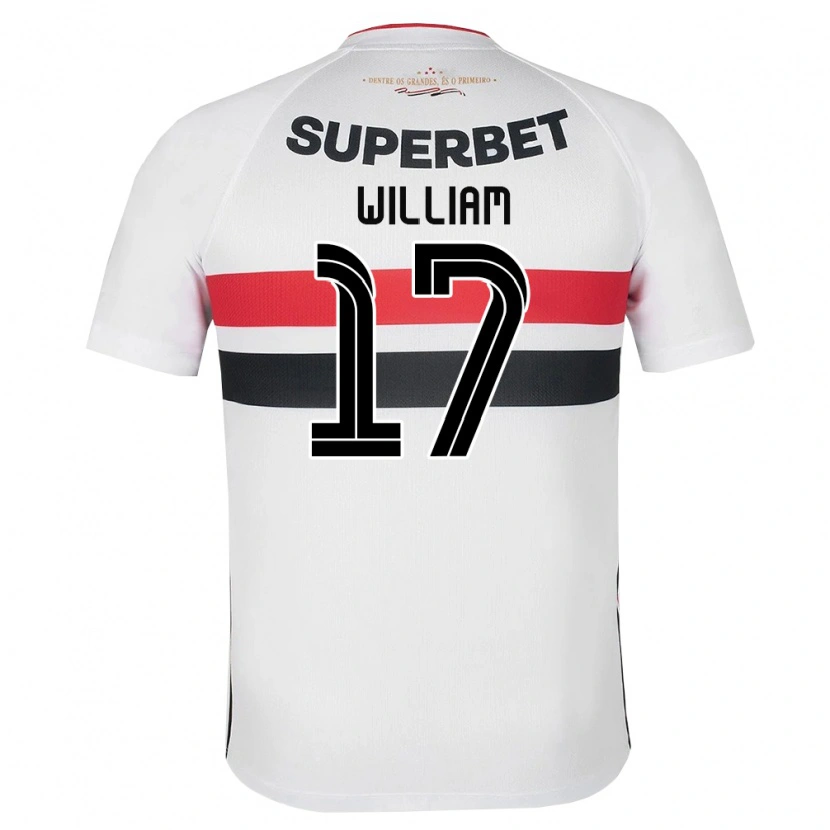 Danxen Hombre Camiseta William #17 Blanco Rojo Negro 1ª Equipación 2026/27 La Camisa
