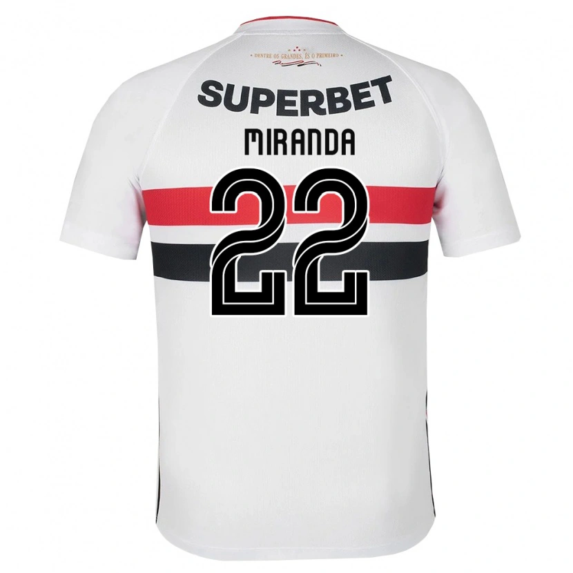 Danxen Hombre Camiseta Miranda #22 Blanco Rojo Negro 1ª Equipación 2026/27 La Camisa