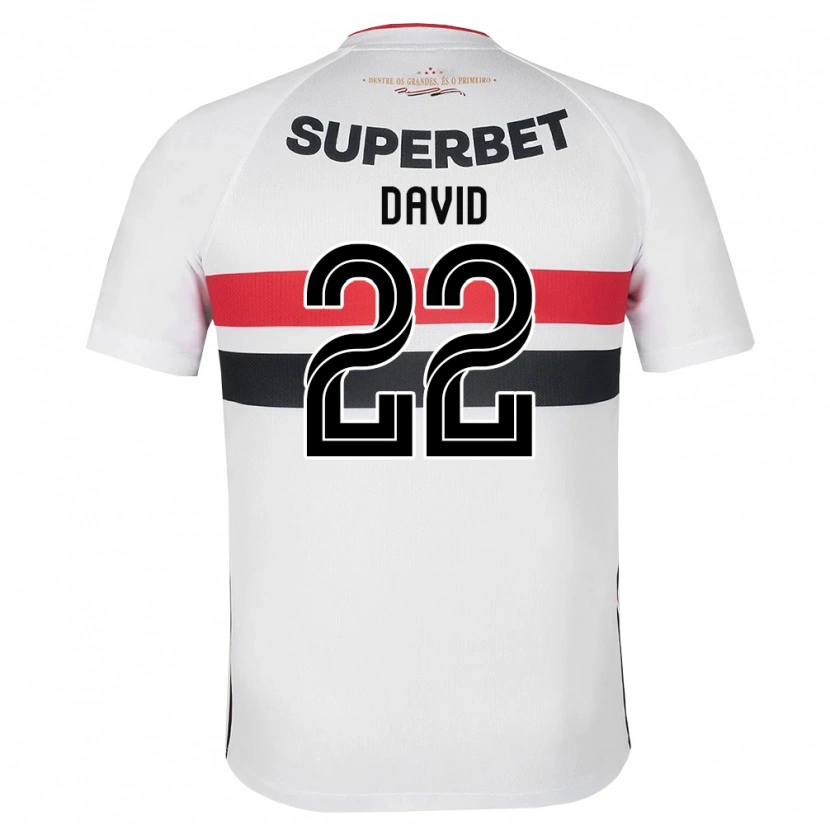 Danxen Hombre Camiseta David #22 Blanco Rojo Negro 1ª Equipación 2026/27 La Camisa