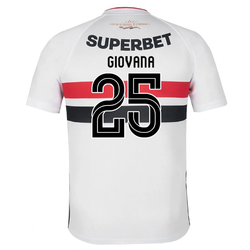 Danxen Hombre Camiseta Giovana #25 Blanco Rojo Negro 1ª Equipación 2026/27 La Camisa