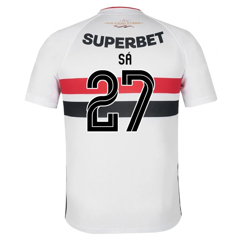 Danxen Hombre Camiseta Victor Sá #27 Blanco Rojo Negro 1ª Equipación 2026/27 La Camisa