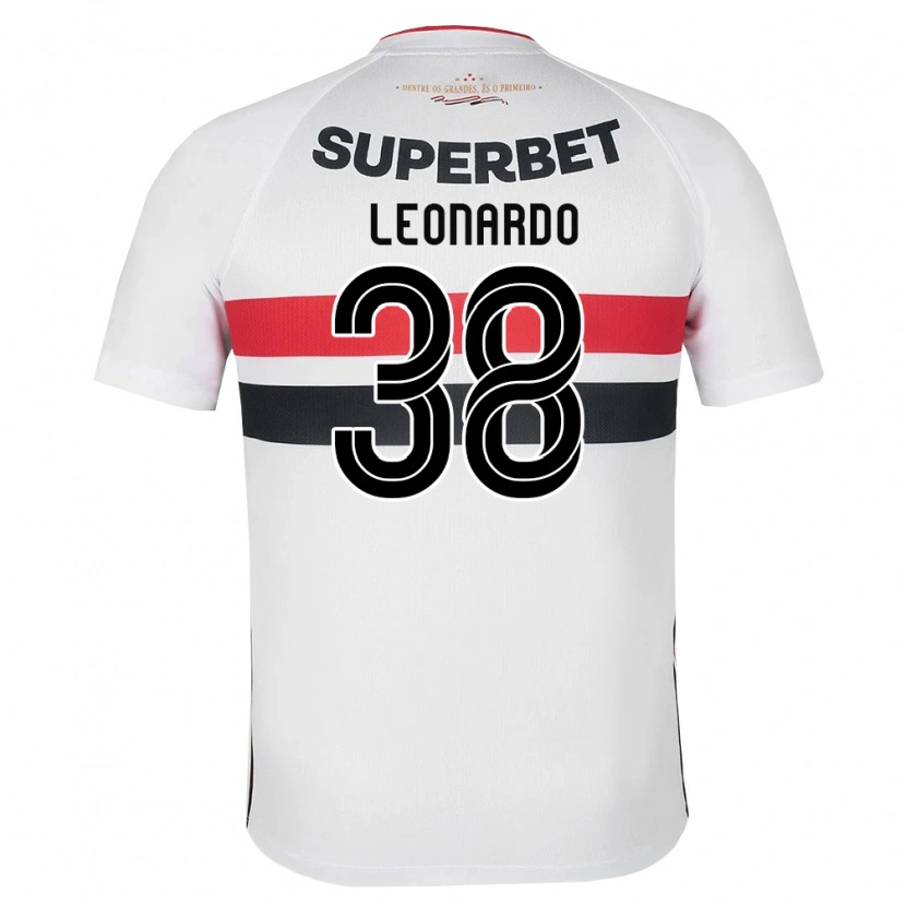Danxen Hombre Camiseta Hugo Leonardo #38 Blanco Rojo Negro 1ª Equipación 2026/27 La Camisa