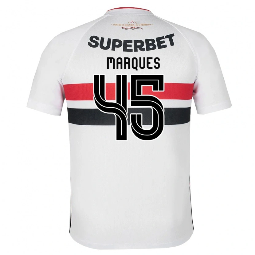 Danxen Hombre Camiseta Lucca Marques Alencar #45 Blanco Rojo Negro 1ª Equipación 2026/27 La Camisa