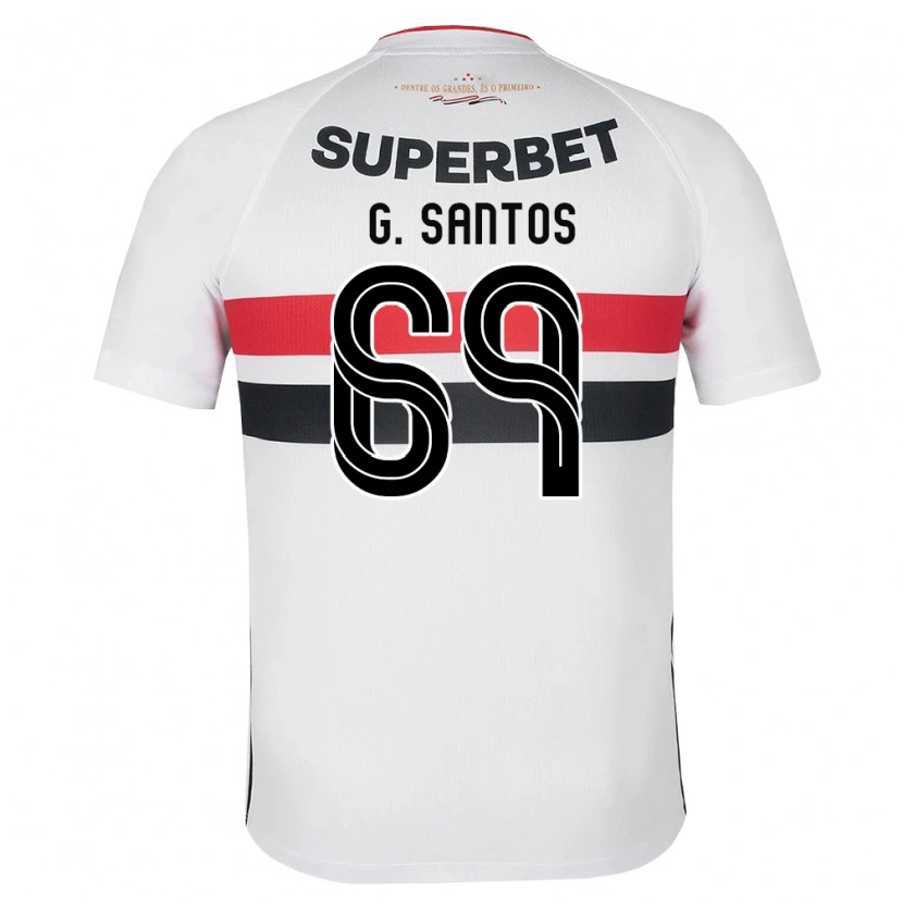 Danxen Hombre Camiseta Guilherme Santos #69 Blanco Rojo Negro 1ª Equipación 2026/27 La Camisa