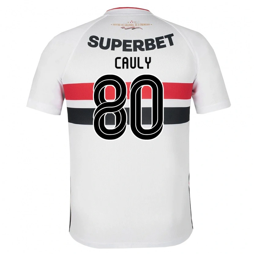 Danxen Hombre Camiseta Cauly Oliveira Souza #80 Blanco Rojo Negro 1ª Equipación 2026/27 La Camisa