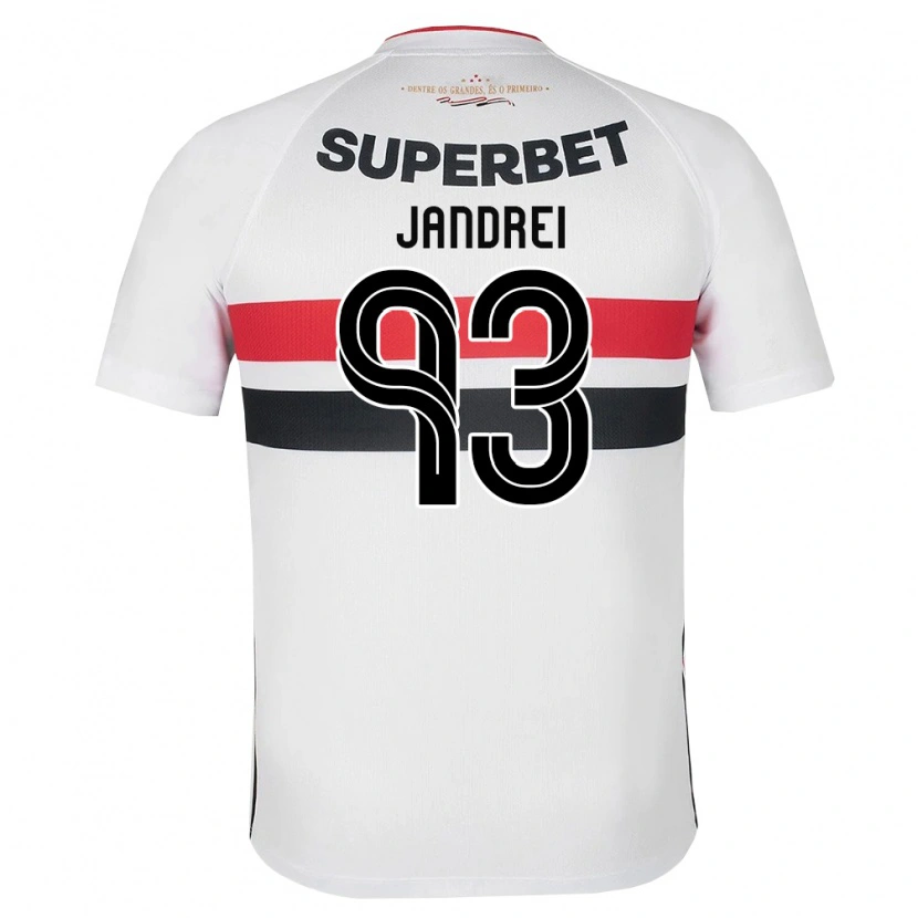 Danxen Hombre Camiseta Jandrei #93 Blanco Rojo Negro 1ª Equipación 2026/27 La Camisa