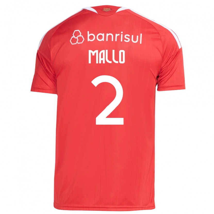 Danxen Hombre Camiseta Hugo Mallo #2 Rojo Blanco 1ª Equipación 2026/27 La Camisa