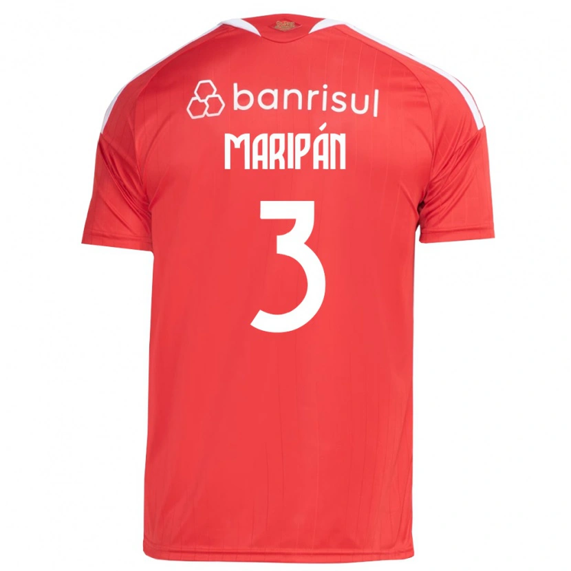 Danxen Hombre Camiseta Guillermo Maripán #3 Rojo Blanco 1ª Equipación 2026/27 La Camisa