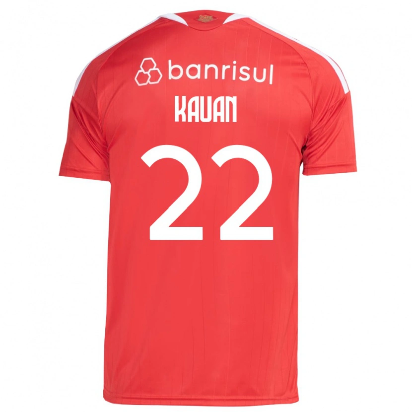 Danxen Hombre Camiseta Kauan Jesus Santos Oliveira #22 Rojo Blanco 1ª Equipación 2026/27 La Camisa
