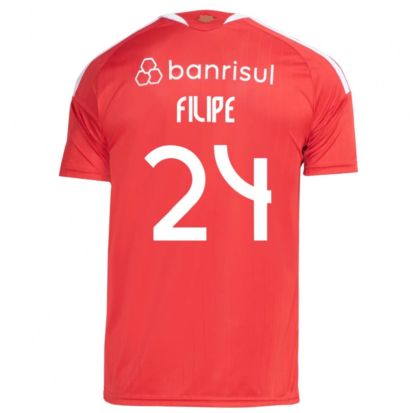 Danxen Hombre Camiseta Filipe Sírio #24 Rojo Blanco 1ª Equipación 2026/27 La Camisa