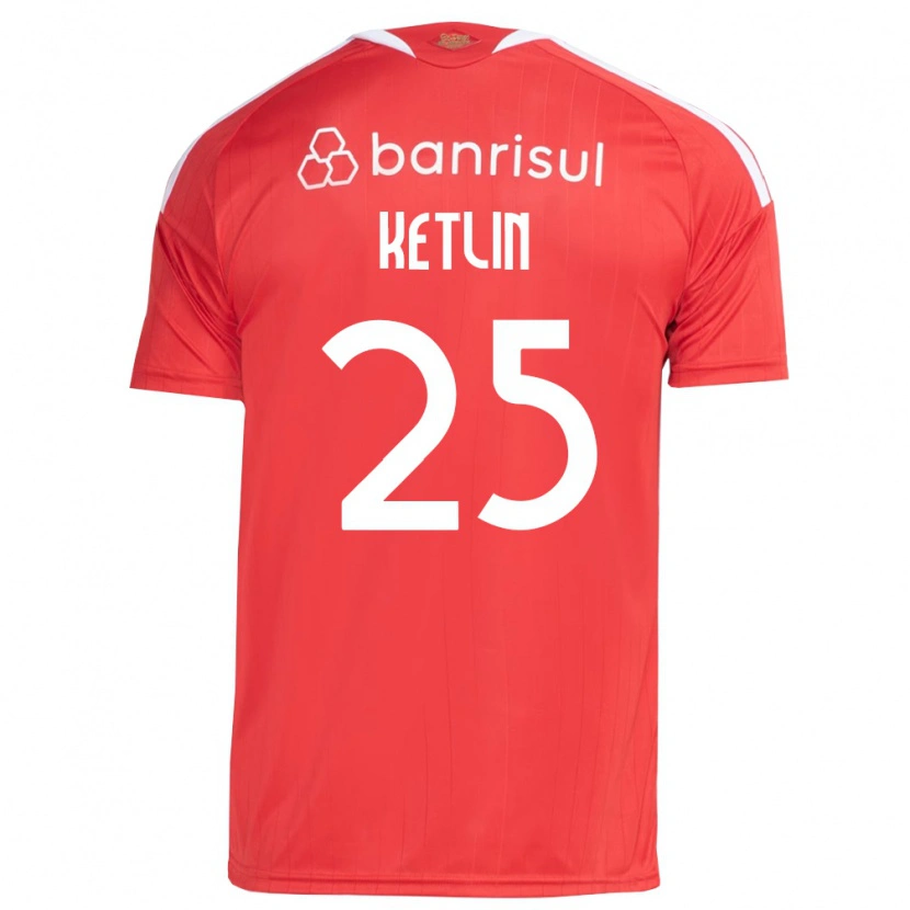 Danxen Hombre Camiseta Ketlin #25 Rojo Blanco 1ª Equipación 2026/27 La Camisa