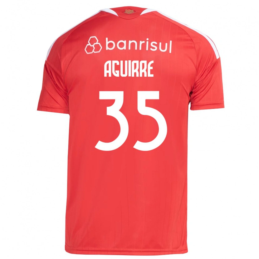 Danxen Hombre Camiseta Braian Aguirre #35 Rojo Blanco 1ª Equipación 2026/27 La Camisa