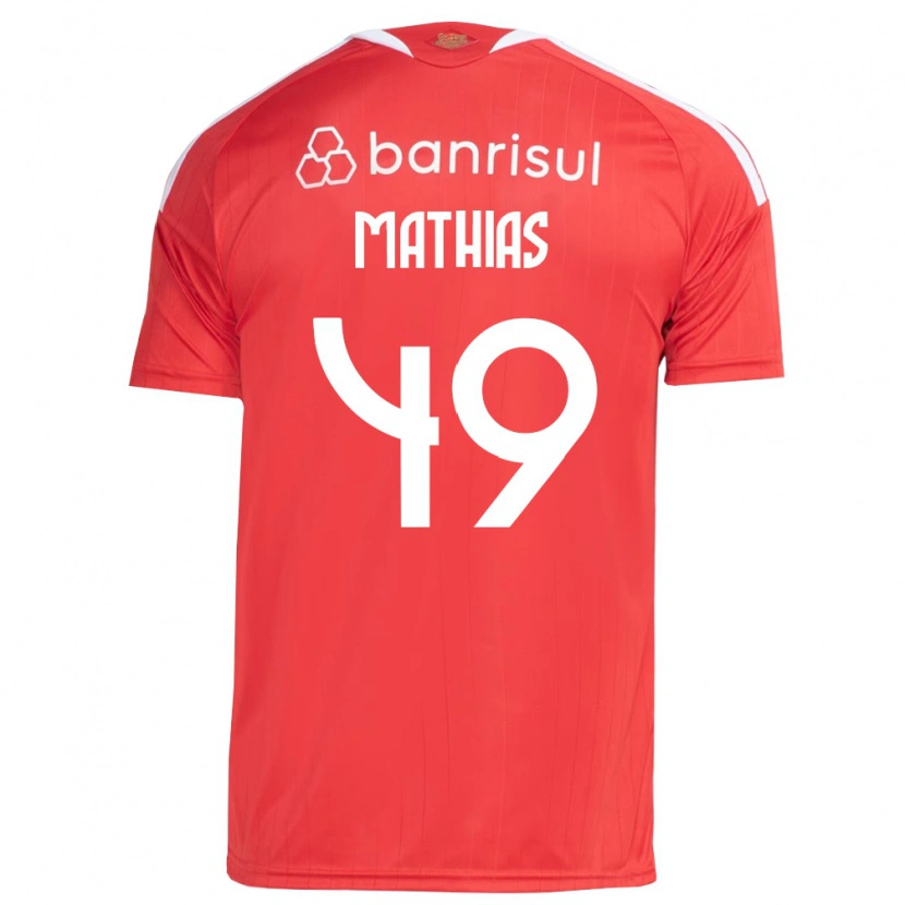Danxen Hombre Camiseta Ricardo Mathias #49 Rojo Blanco 1ª Equipación 2026/27 La Camisa