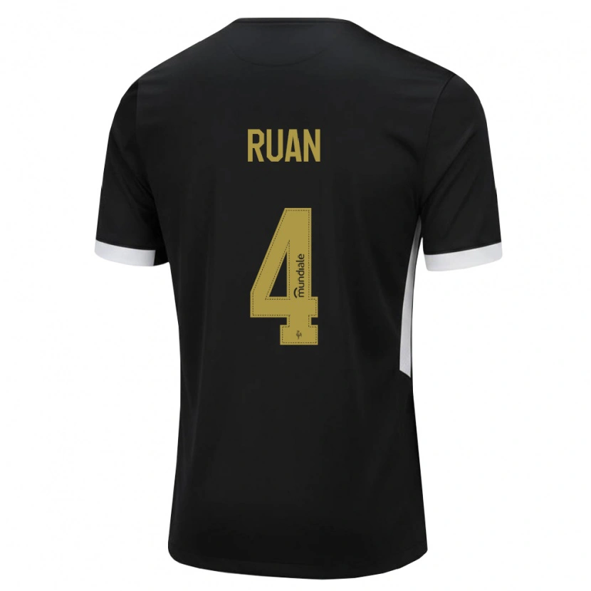 Danxen Hombre Camiseta Ruan Tressoldi Netto #4 Blanco Negro Amarillo 1ª Equipación 2026/27 La Camisa