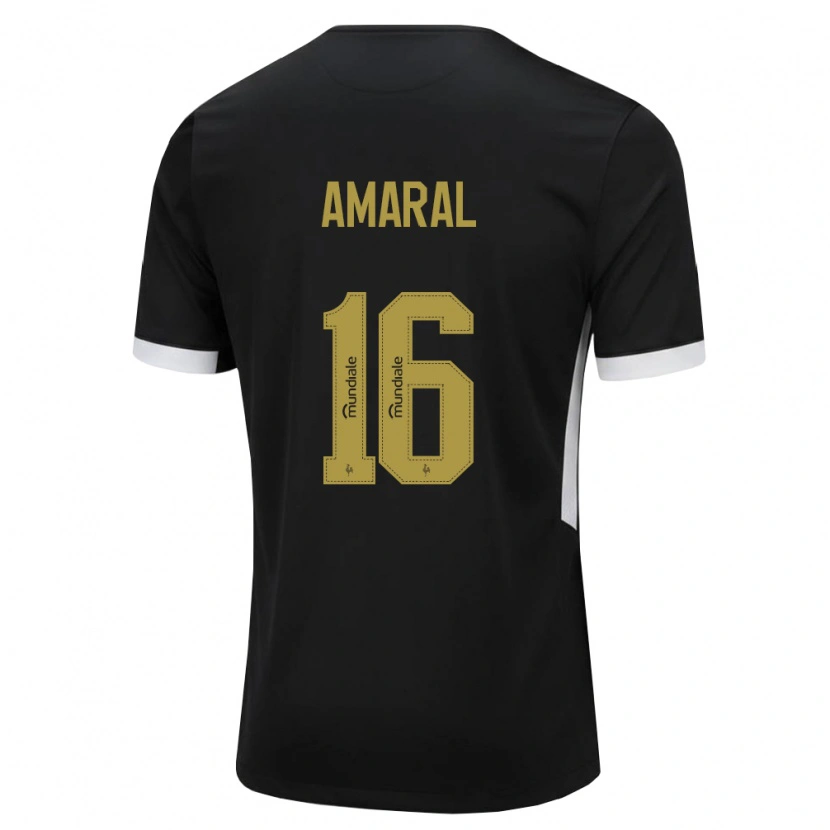 Danxen Hombre Camiseta Enzo Amaral #16 Blanco Negro Amarillo 1ª Equipación 2026/27 La Camisa