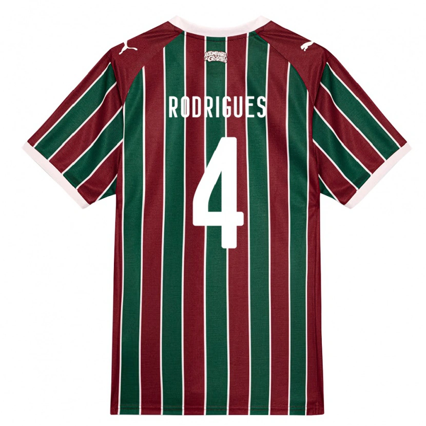 Danxen Hombre Camiseta Nath Rodrigues #4 Verde Borgoña Blanco 1ª Equipación 2026/27 La Camisa