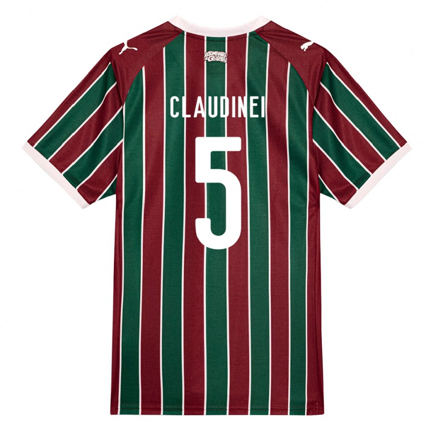 Danxen Hombre Camiseta Claudinei Junio De Souza #5 Verde Borgoña Blanco 1ª Equipación 2026/27 La Camisa