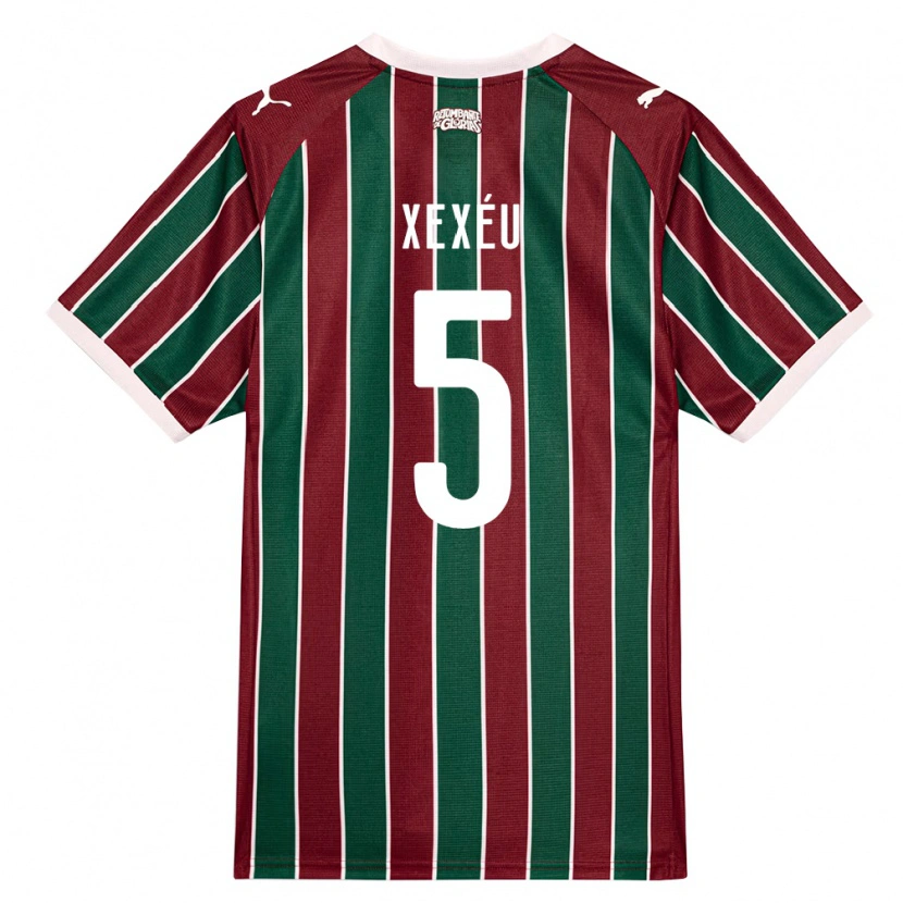 Danxen Hombre Camiseta Xexéu #5 Verde Borgoña Blanco 1ª Equipación 2026/27 La Camisa