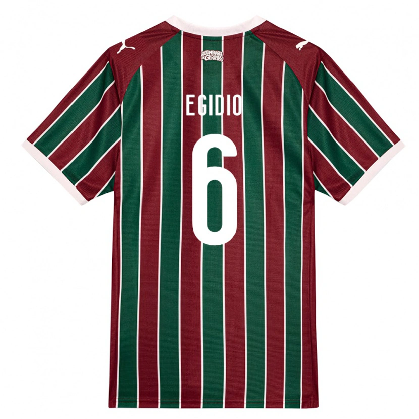 Danxen Hombre Camiseta Egidio #6 Verde Borgoña Blanco 1ª Equipación 2026/27 La Camisa