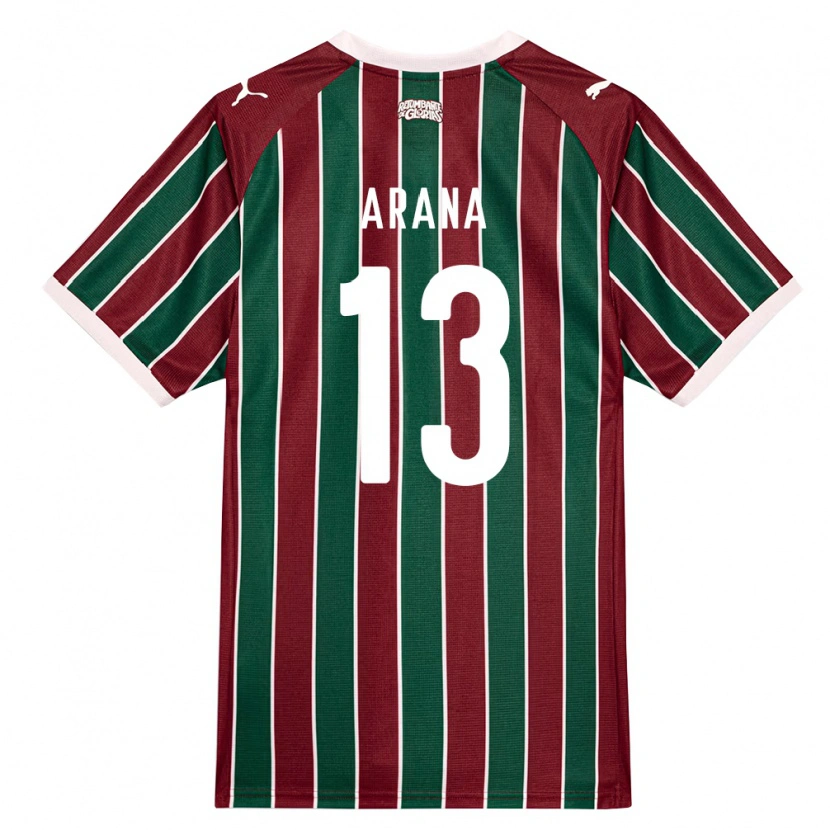 Danxen Hombre Camiseta Guilherme Arana #13 Verde Borgoña Blanco 1ª Equipación 2026/27 La Camisa