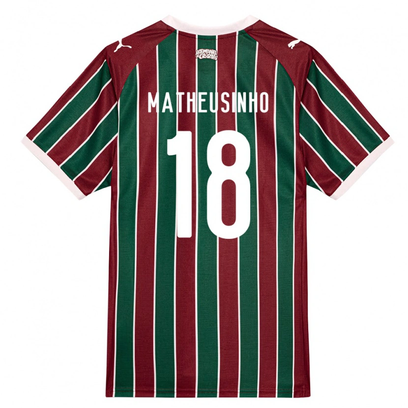 Danxen Hombre Camiseta Matheus Ferreira Da Costa #18 Verde Borgoña Blanco 1ª Equipación 2026/27 La Camisa