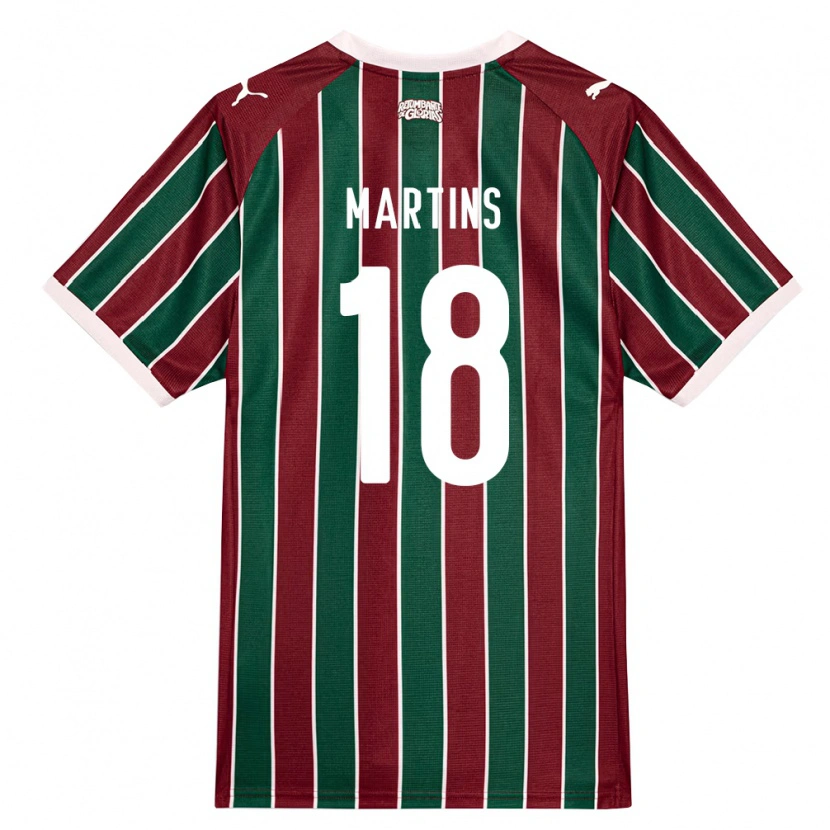 Danxen Hombre Camiseta Matheus Martins #18 Verde Borgoña Blanco 1ª Equipación 2026/27 La Camisa