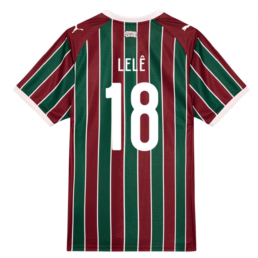 Danxen Hombre Camiseta Lelê #18 Verde Borgoña Blanco 1ª Equipación 2026/27 La Camisa