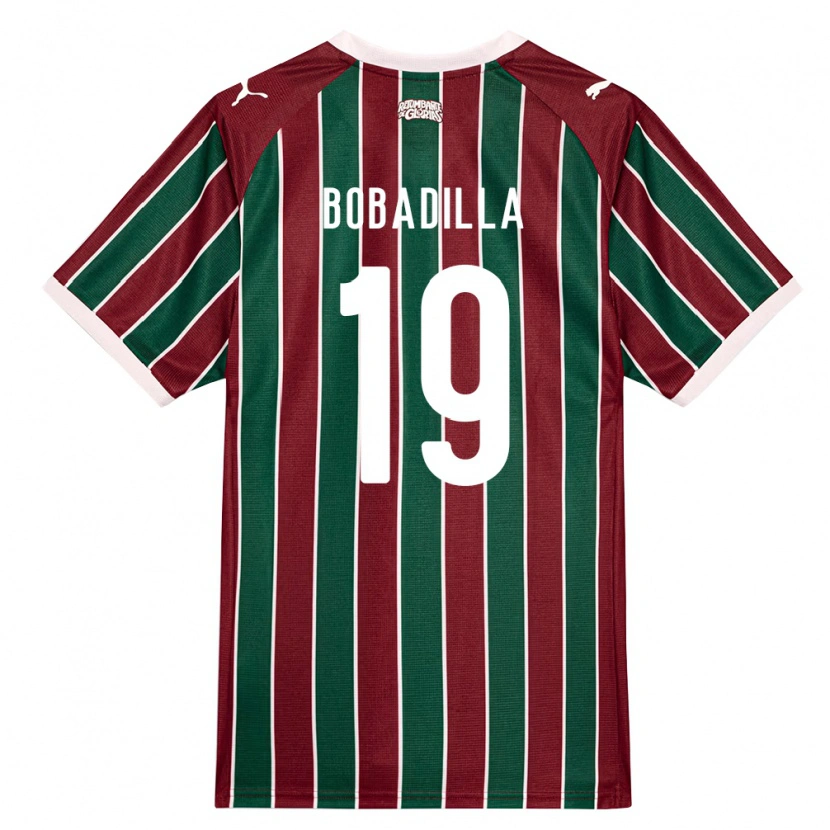 Danxen Hombre Camiseta Raul Bobadilla #19 Verde Borgoña Blanco 1ª Equipación 2026/27 La Camisa
