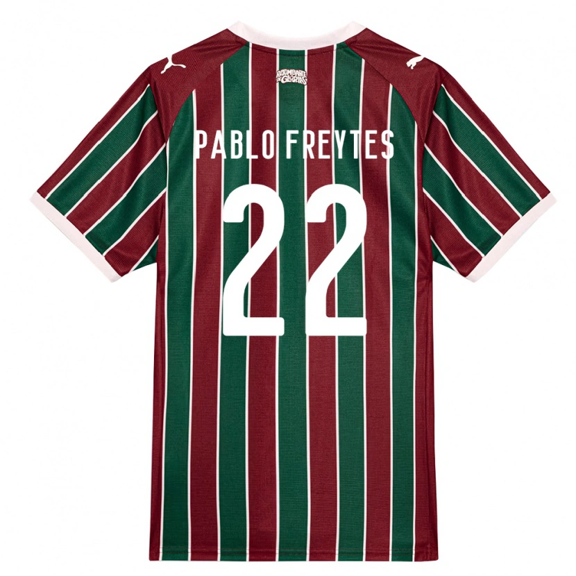 Danxen Hombre Camiseta Juan Pablo Freytes #22 Verde Borgoña Blanco 1ª Equipación 2026/27 La Camisa