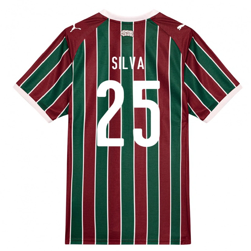 Danxen Hombre Camiseta Julia Silva #25 Verde Borgoña Blanco 1ª Equipación 2026/27 La Camisa