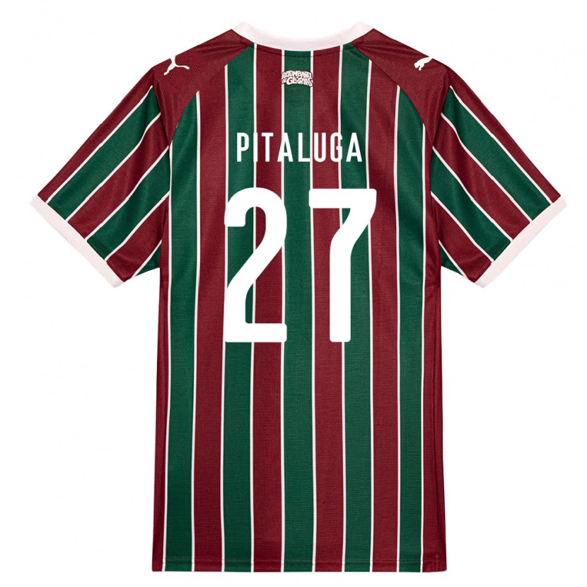 Danxen Hombre Camiseta Marcelo Pitaluga #27 Verde Borgoña Blanco 1ª Equipación 2026/27 La Camisa