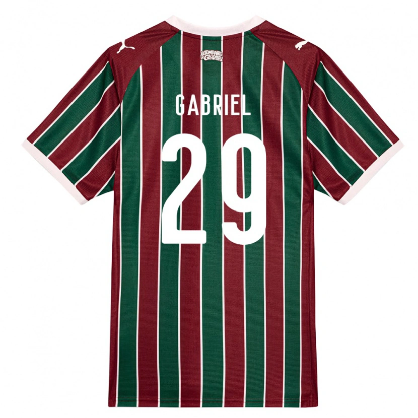 Danxen Hombre Camiseta Isack Gabriel #29 Verde Borgoña Blanco 1ª Equipación 2026/27 La Camisa