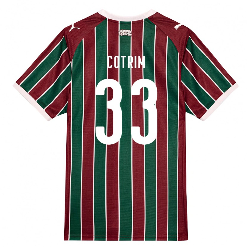 Danxen Hombre Camiseta Bruna Cotrim #33 Verde Borgoña Blanco 1ª Equipación 2026/27 La Camisa