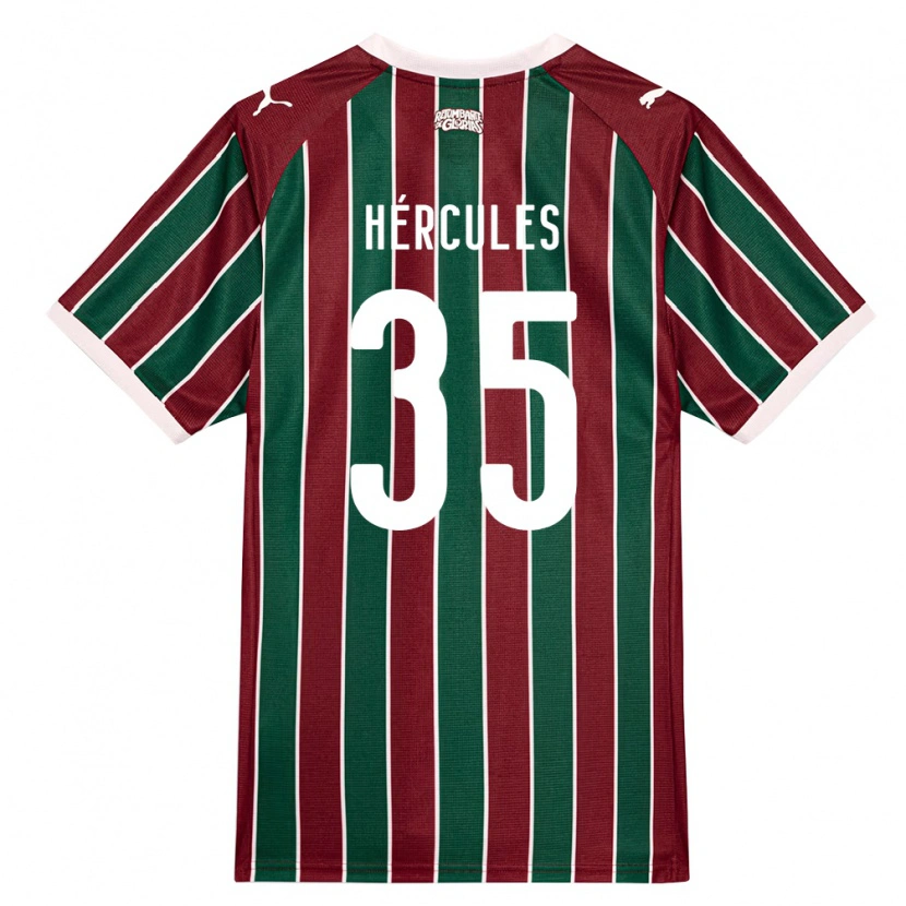 Danxen Hombre Camiseta Hércules Pereira Do Nascimento #35 Verde Borgoña Blanco 1ª Equipación 2026/27 La Camisa