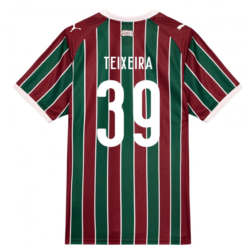 Danxen Hombre Camiseta Gabriel Teixeira #39 Verde Borgoña Blanco 1ª Equipación 2026/27 La Camisa