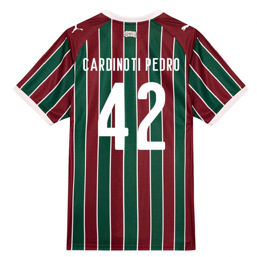 Danxen Hombre Camiseta Jhonny Cardinoti Pedro #42 Verde Borgoña Blanco 1ª Equipación 2026/27 La Camisa