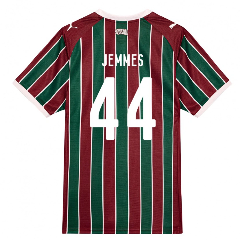 Danxen Hombre Camiseta Jemmes Bruno Ribeiro Da Silva #44 Verde Borgoña Blanco 1ª Equipación 2026/27 La Camisa