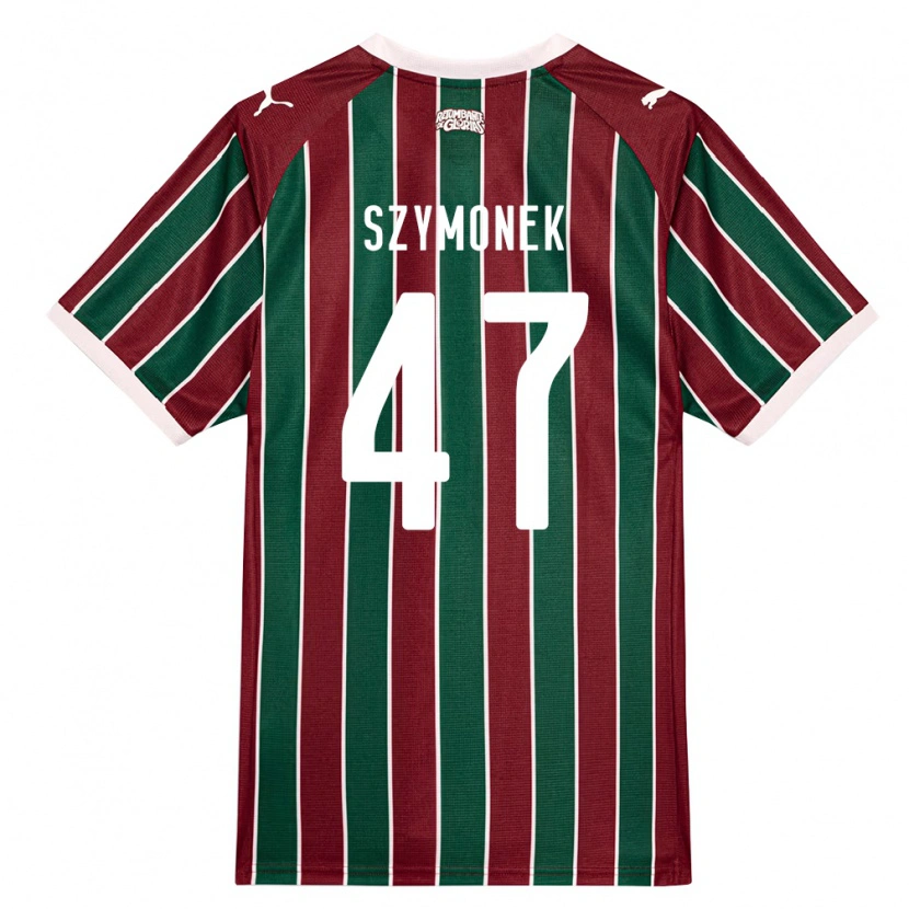 Danxen Hombre Camiseta Fábio Szymonek #47 Verde Borgoña Blanco 1ª Equipación 2026/27 La Camisa
